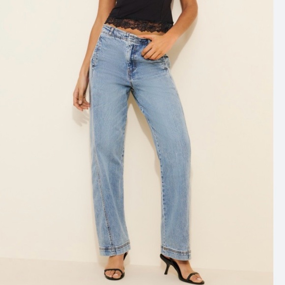 Habitual High Rise Side Panel Ankle Barrel Leg Jeans size 31